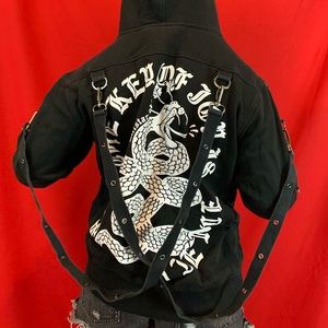 KILLSTAR Black Bondage Graphic Zip Up Jacket